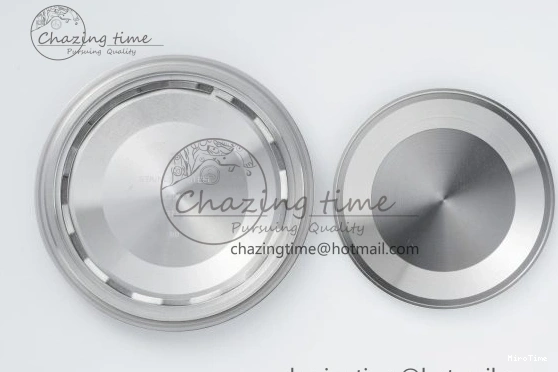 MIROTIME 0126 Pilot Chrono SS AZF 1:1 Best Edition Black Dial Orange Markers on Brown Leather Strap A EasyCare 7065